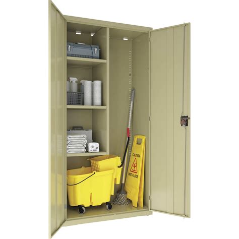 stainless steel storage cabinet janitor|janitorial supply closet.